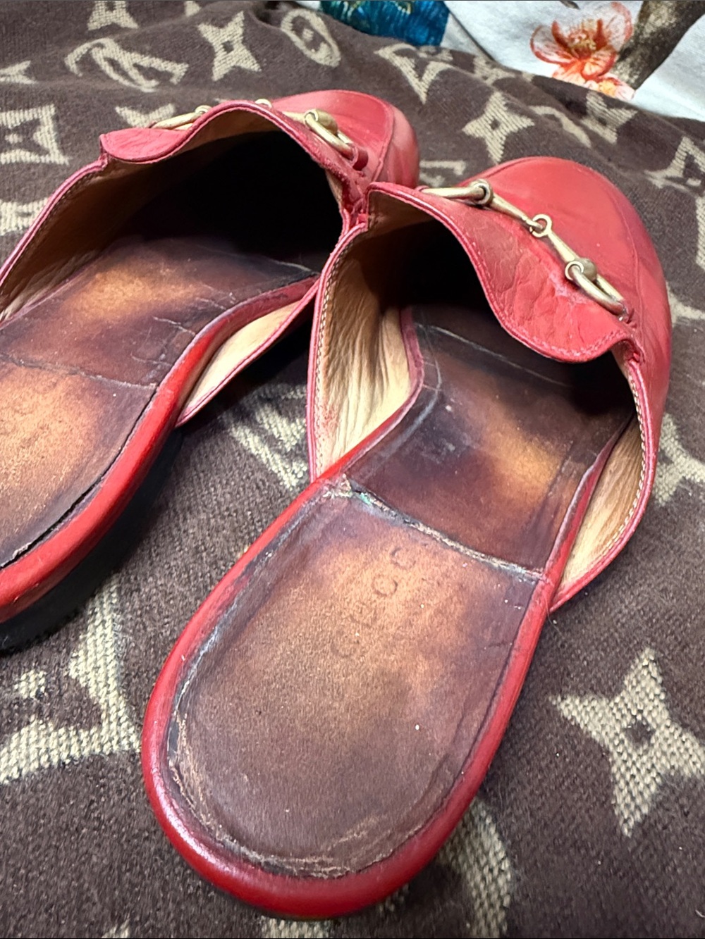 GUCCI WOMEN'S LOAFERS PRINCETOWN RED - Picture 4 of 12